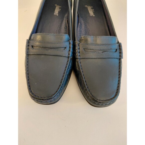 Auditions Navy Blue Genuine Leather Penny Loafers Size 9.5 W - Picture 7 of 7